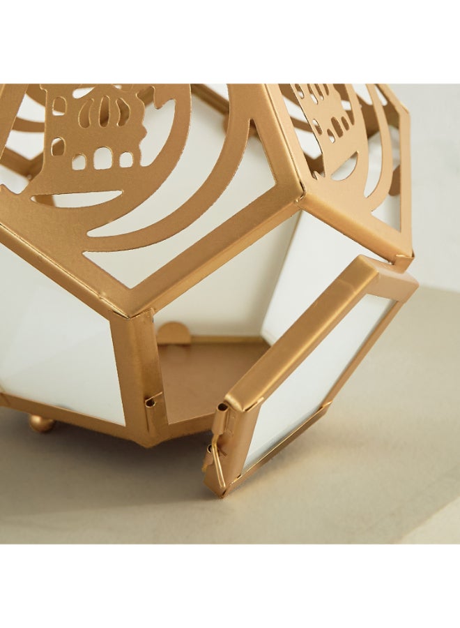 Home Box Isaba Metal and Glass Lantern - 20x20x25 cm - Image 3